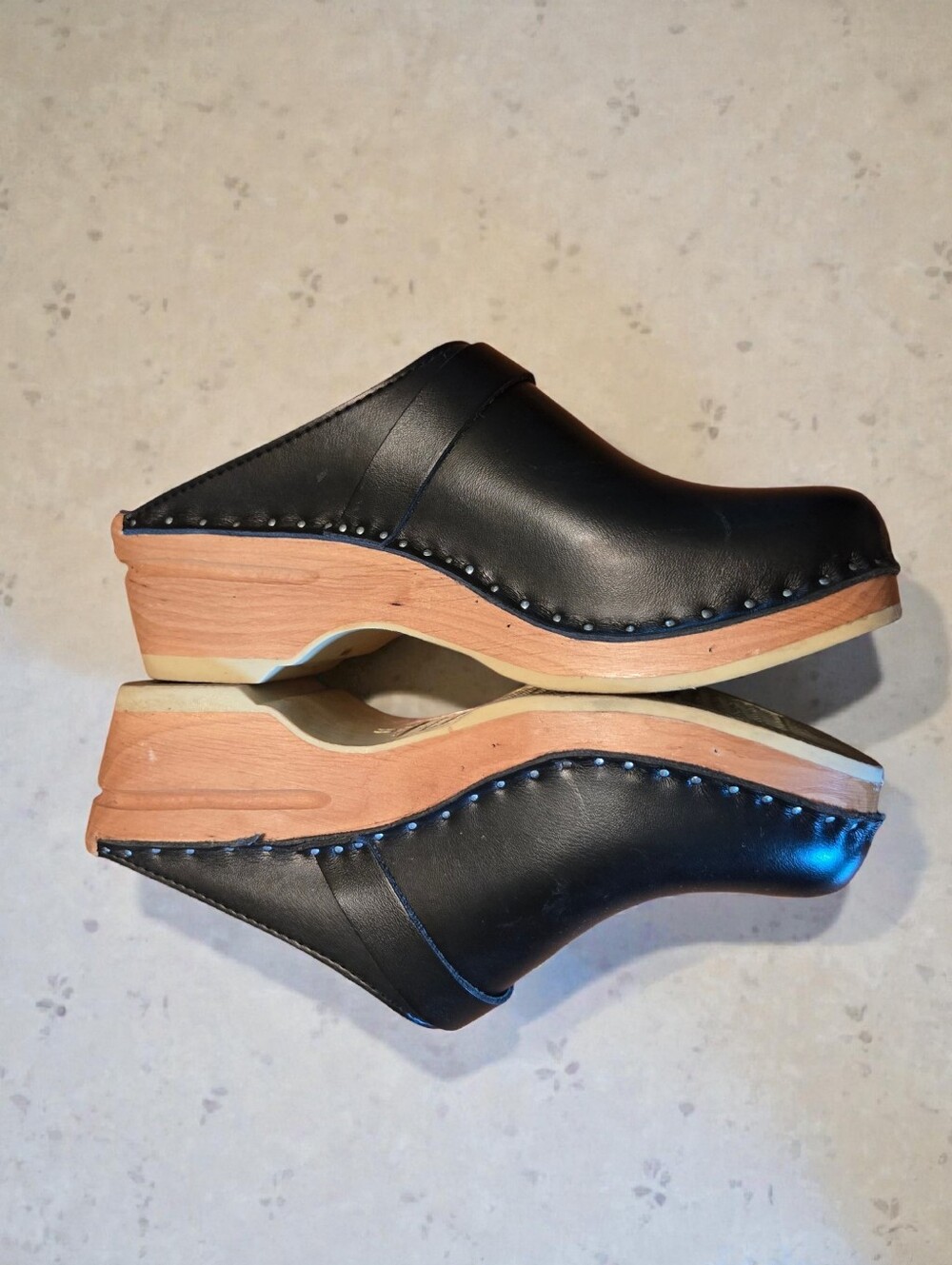 Troentorp Black Clog Size 38 / 8 Made In Sweden - Picture 9 of 15